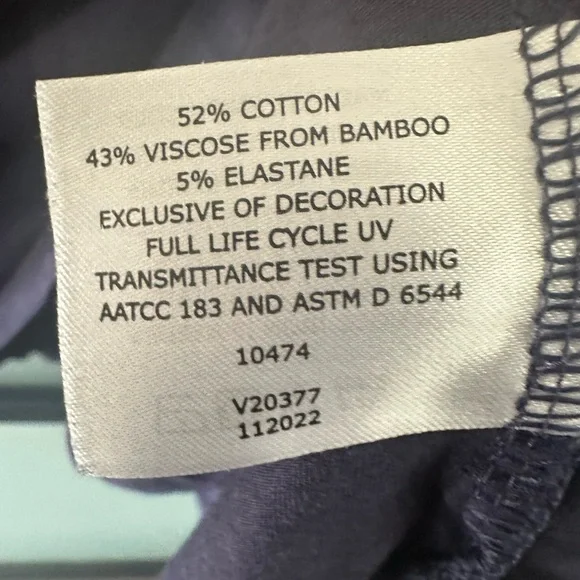 Coolibar UPF 50+ Oceanside tunic dress with 3/4 sleeves Navy size XXL - Picture 4 of 4